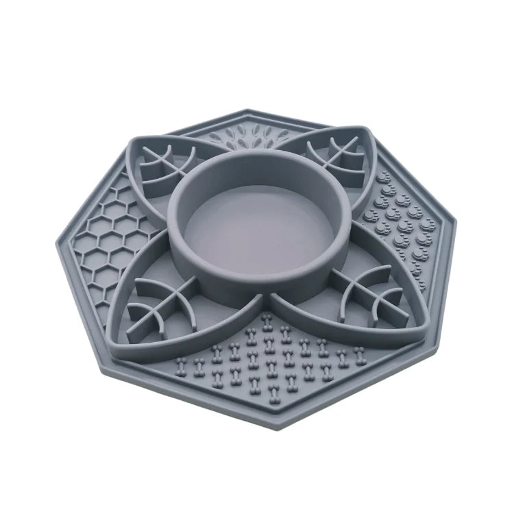 Flower Mandala Slow Feeder Lick Mat Bowl