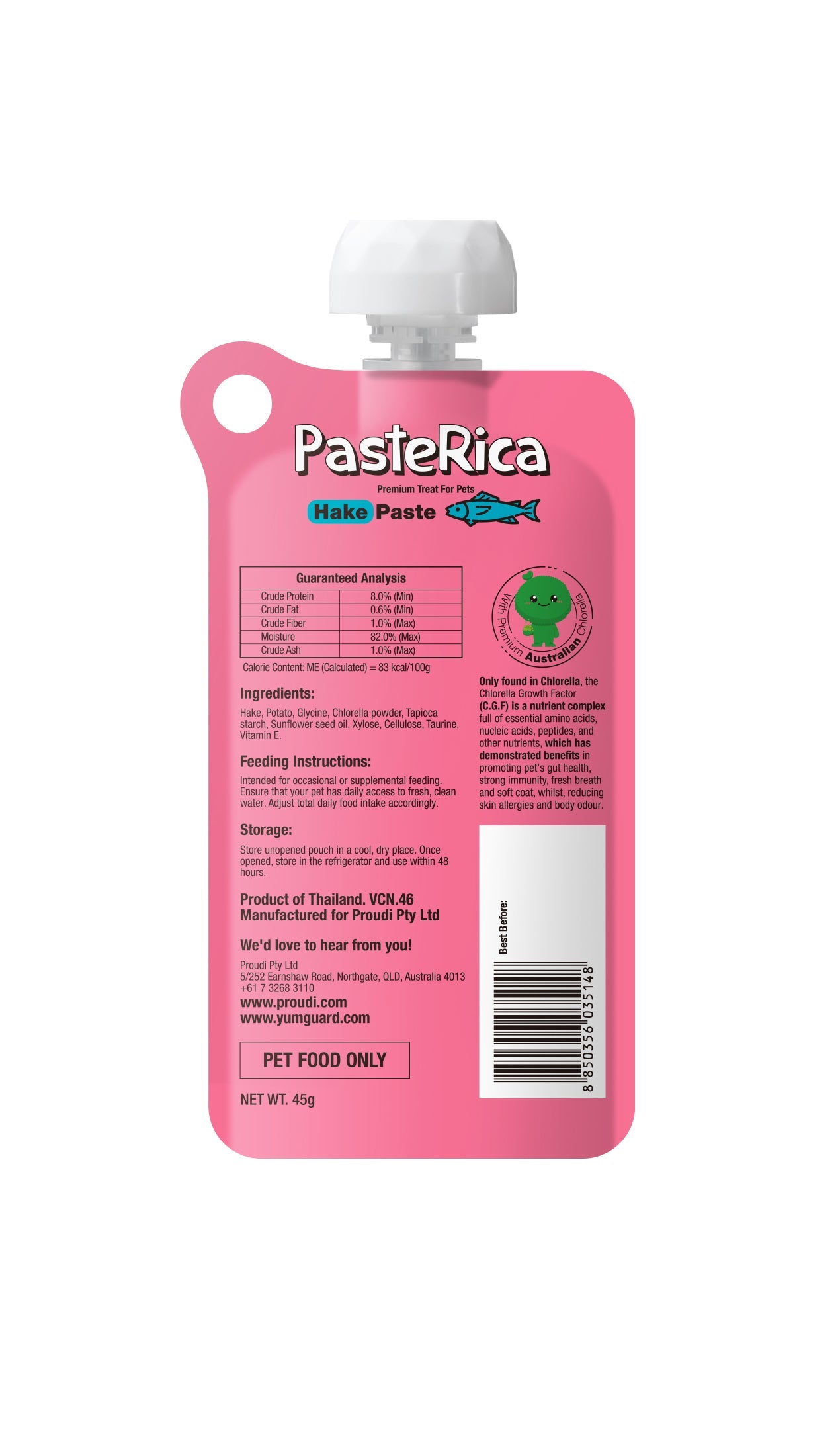 Yumguard Paste Rica Dog & Cat Treat - Hake 45g