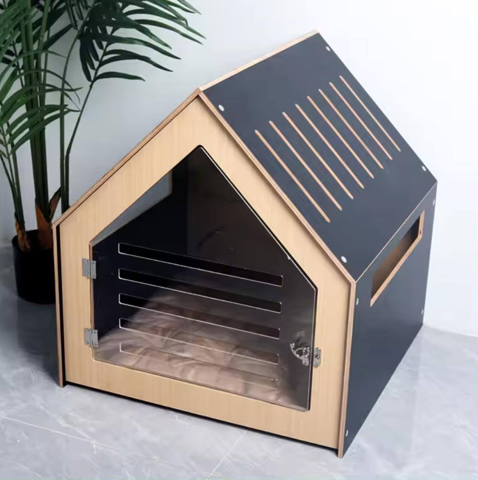Modern Pet House Dog Crate (Black)