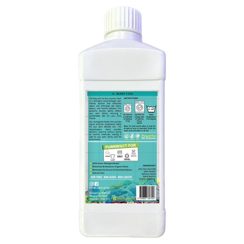True Eco Dog & Cat Eco Laundry Liquid 1L