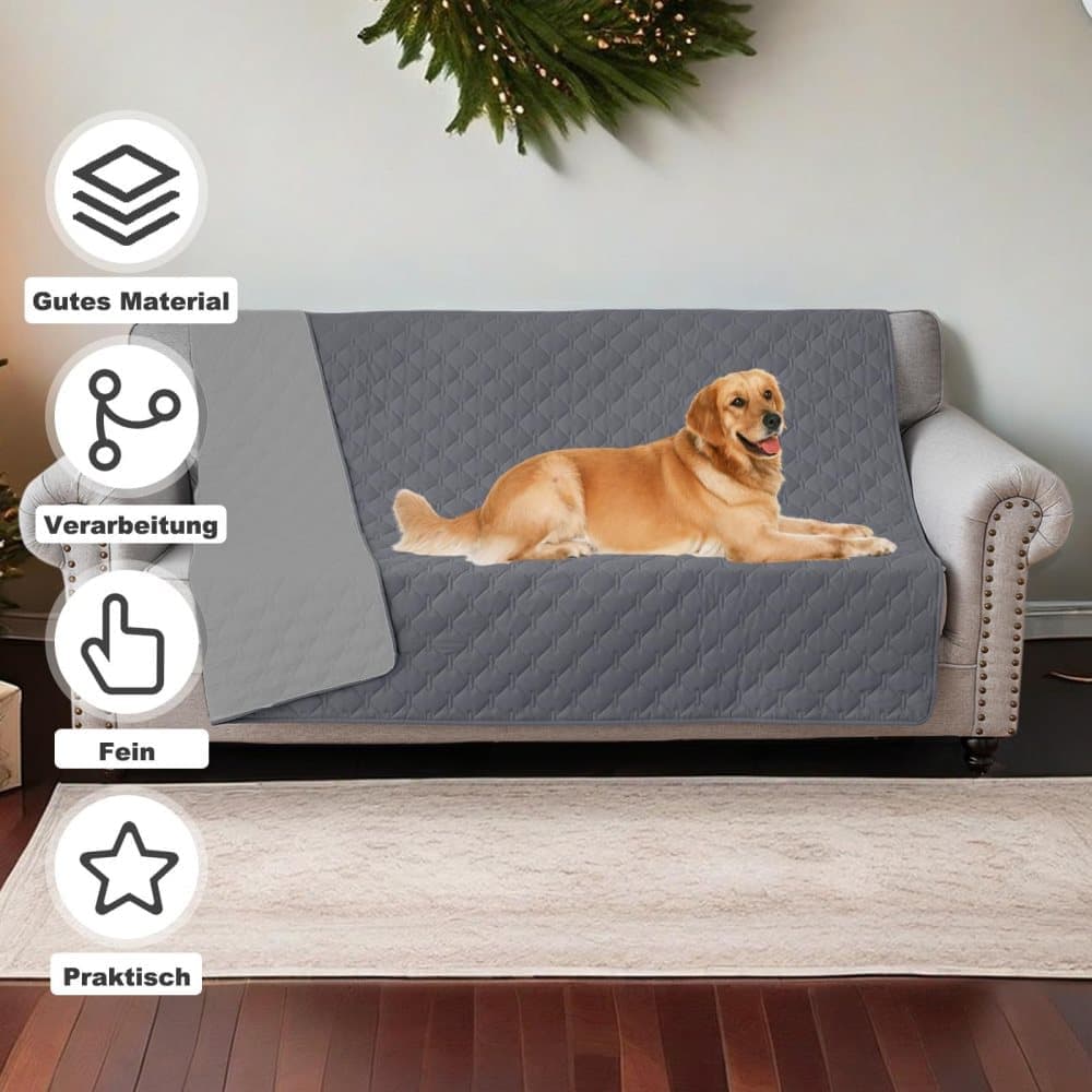 Waterproof Leakproof Double-Sided Dog Blanket Furniture Protector for Pets, 130x200cm