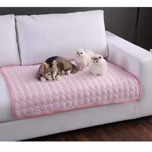 Cooling Mat for Dogs and Cats, 100×70cm, Pink, Breathable, Compatible with All Breeds
