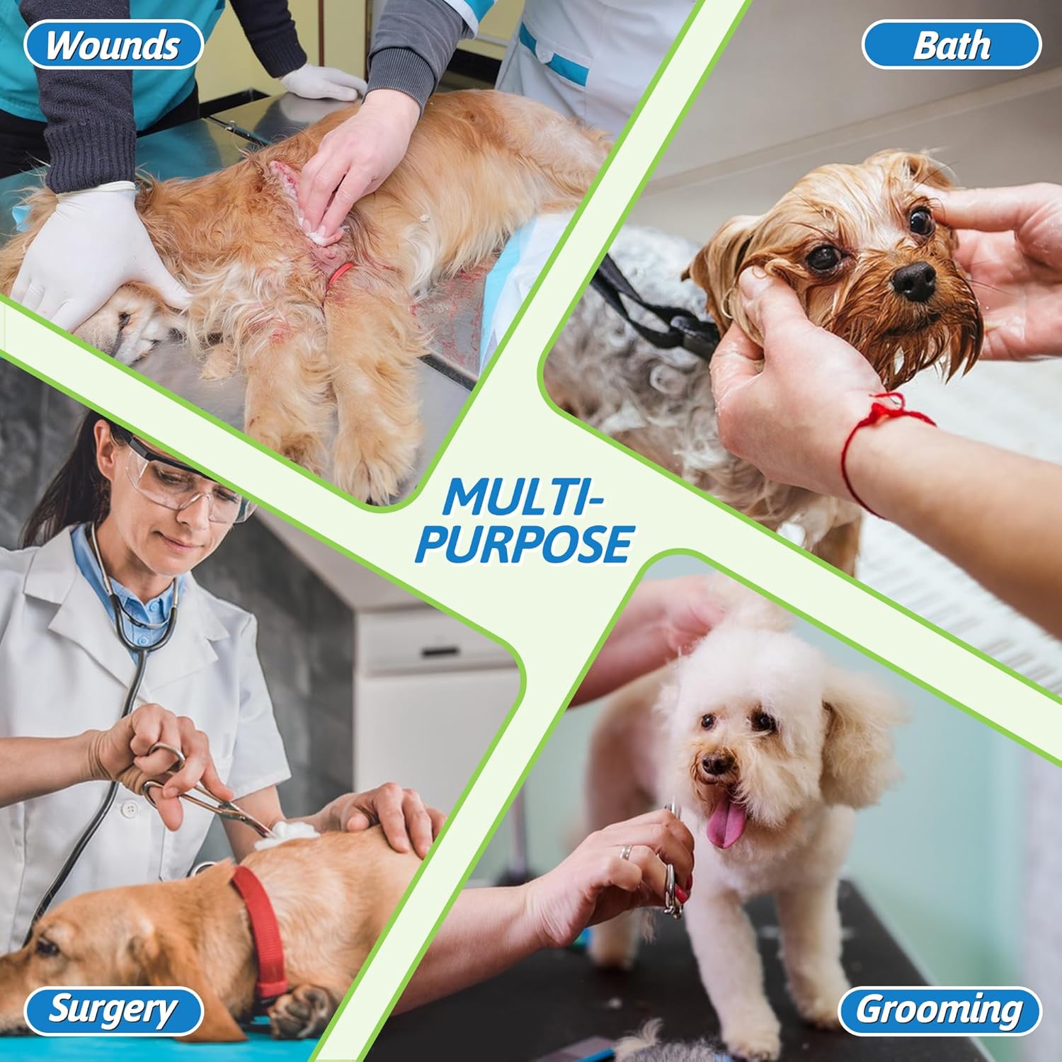 Soft Dog Cone for Dogs After Surgery, Breathable Dog Cones for Large Medium Small Dogs and Cats Anti-Lick Protective Wound,Adjustable Dog Recovery Cone Collar, Elizabethan Collar for Pet (M)