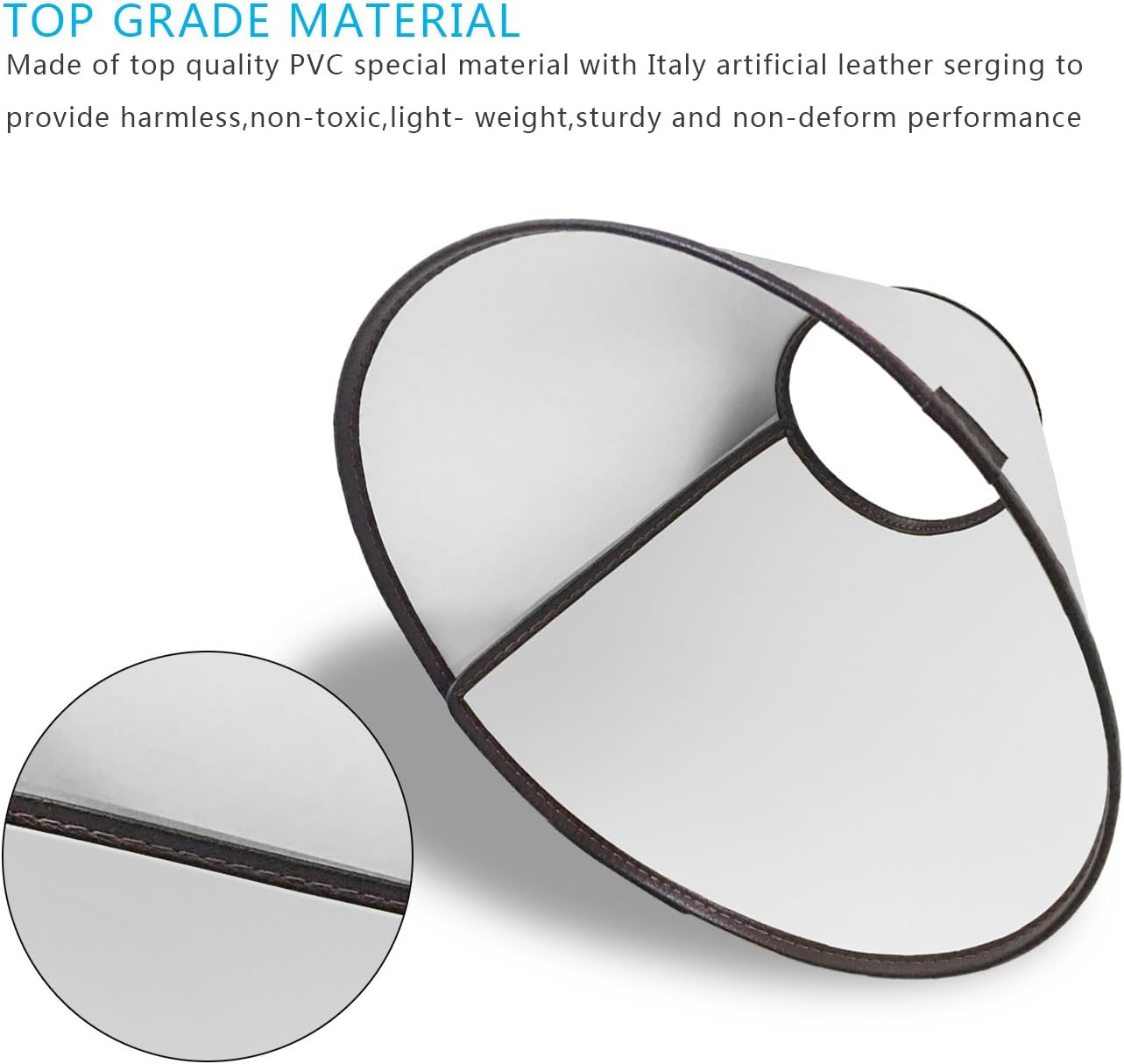 Felicey Pet Adjustable Dog Elizabeth Collar - Protective Recovery Cone Collar with Soft Edge for Anti-Bite, Surgery or Wound Healing (XL) (White, XL)