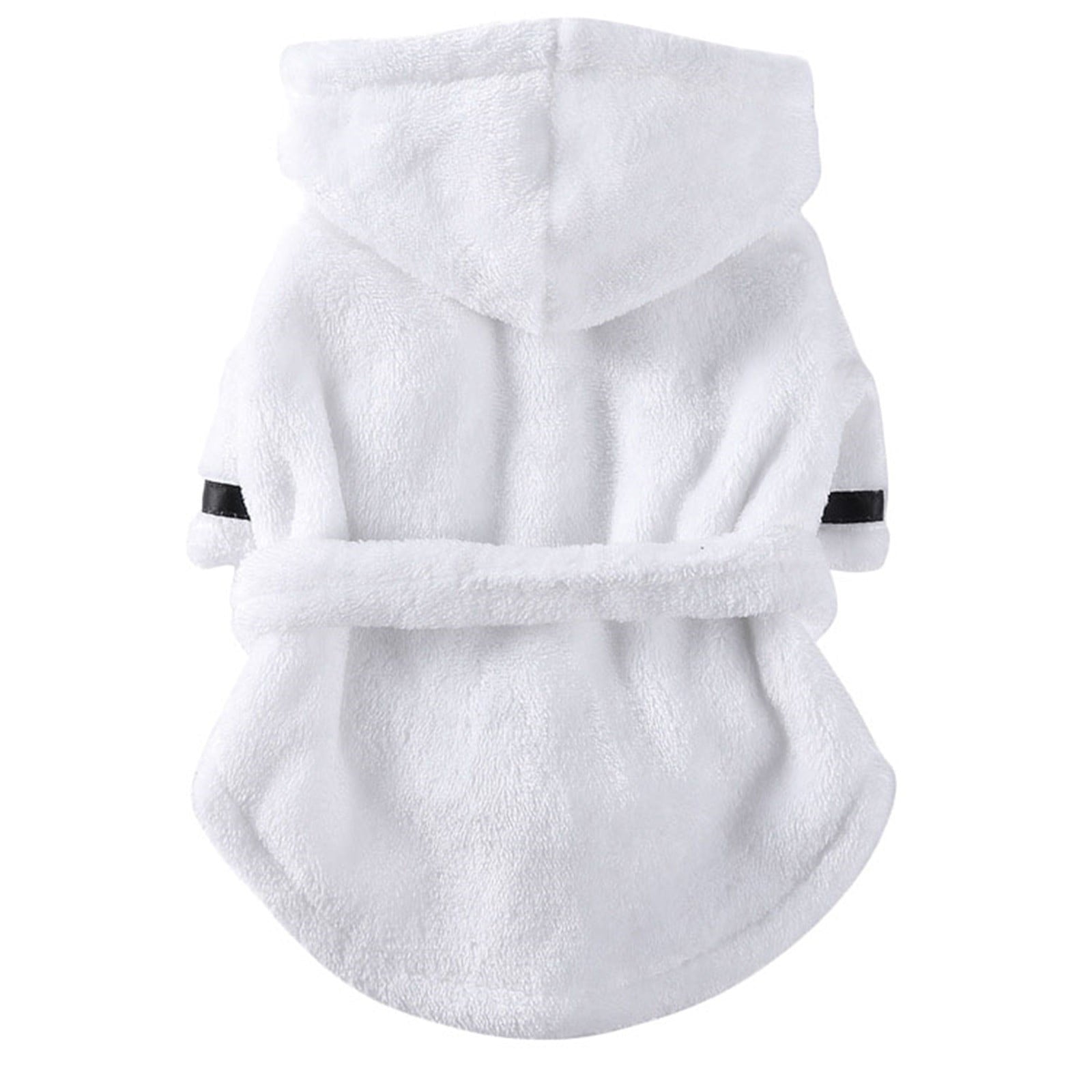 LGCASL Pet Bathrobes, Pajamas Clearance! Dog Cat Bathrobe Pet Clothes Hotel Bath Towel Pet Bathrobe Nightgown Pajamas (Army Green, L) XL White