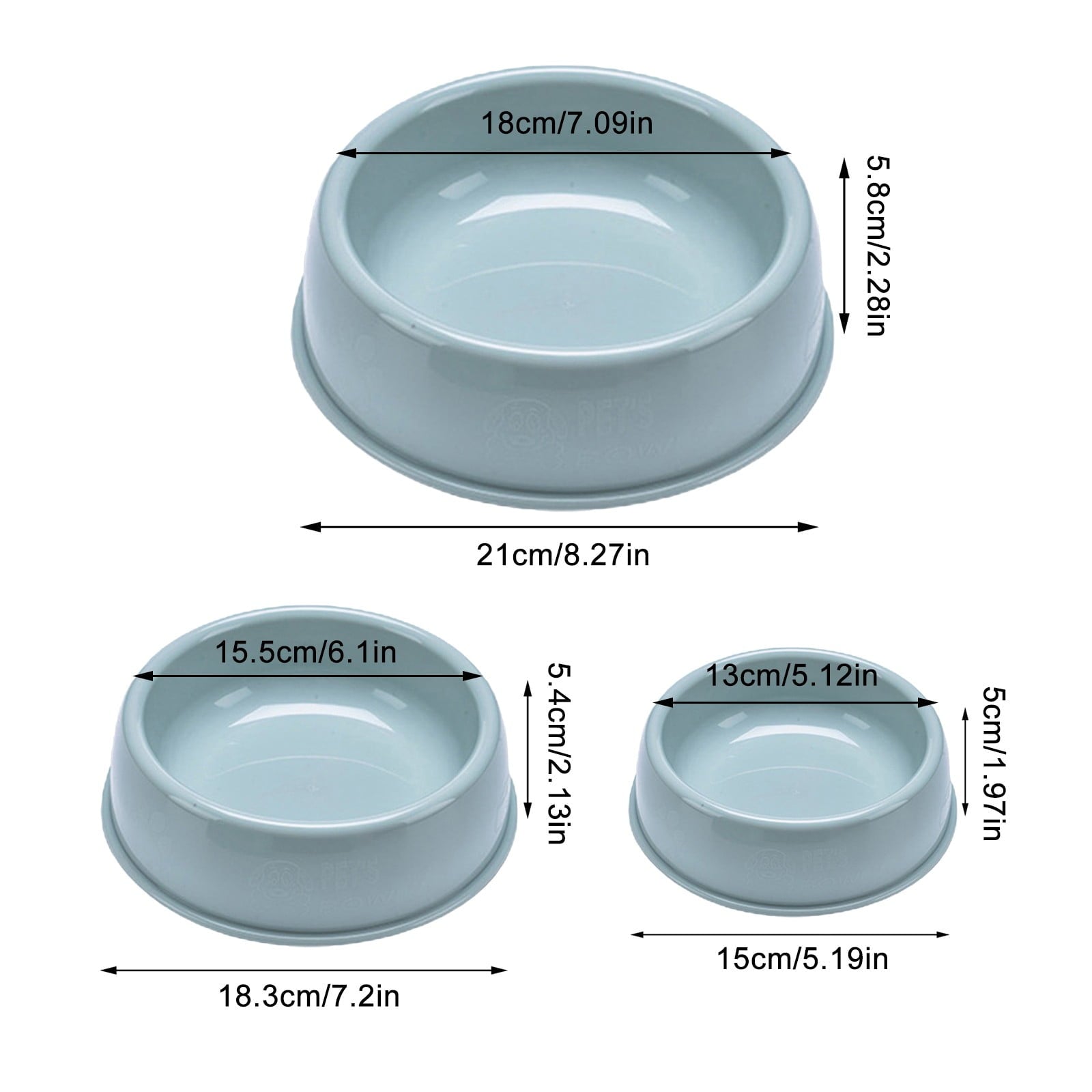 Plastic Dog Bowl,Non Slip Candy Color Plastic Pet Food Bowl,Shallow Cat Food Dish ,Reusable Pet Food And Water Bowl,Puppy Cat Animal Feeding Bowls ,Pet Food Container Storage Easy To Clean 8.27" x 2.28" x 7.09" Pink