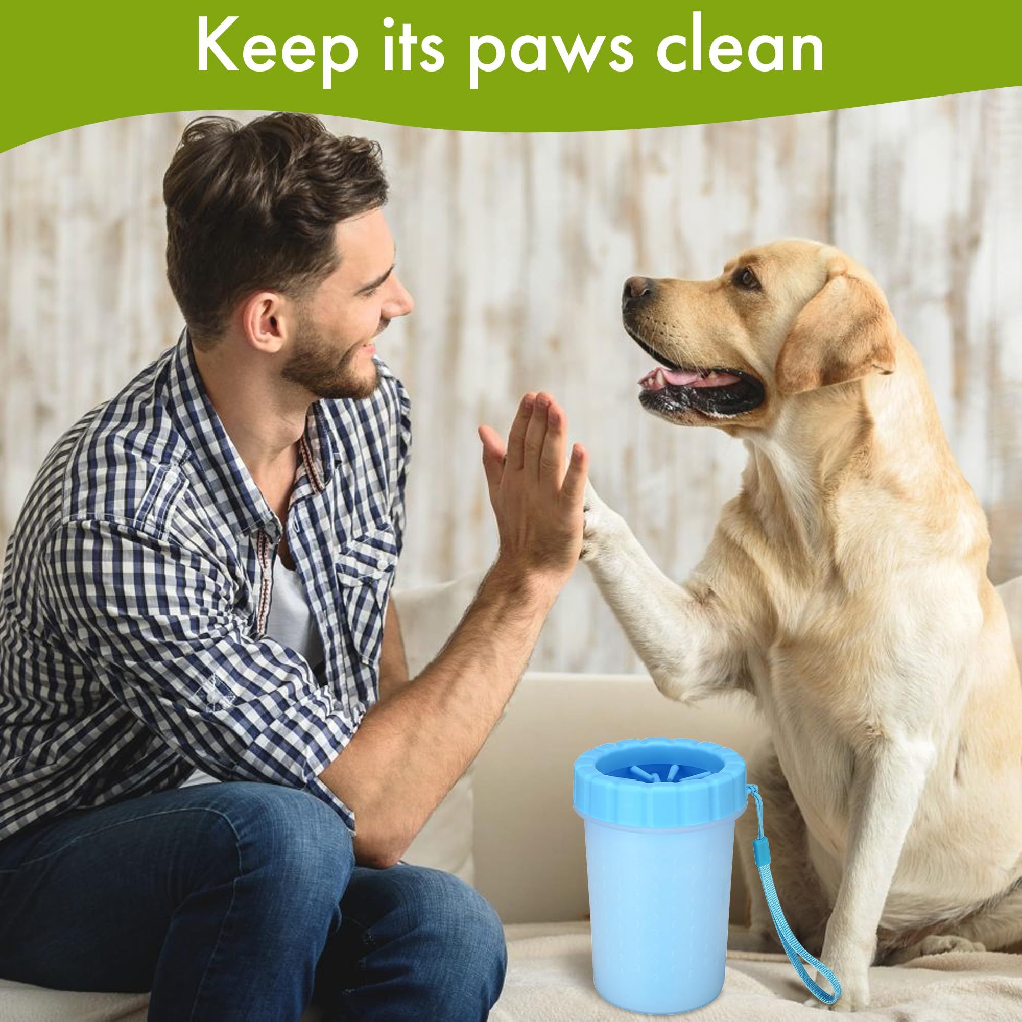 Portable Dog Paw Washer/Paw Cleaner,Reusable Washer & Cleaner Cup | Keeps Fur Paw Clean Blue 9*11cm