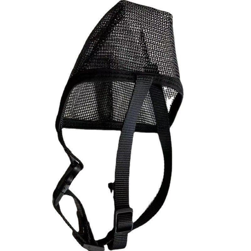 Dog Muzzle, Mesh Muzzles for Small Large Dogs, Soft Covered Mouth Guard with Adjustable Straps, Prevent Biting Chewing and Licking (M Black)