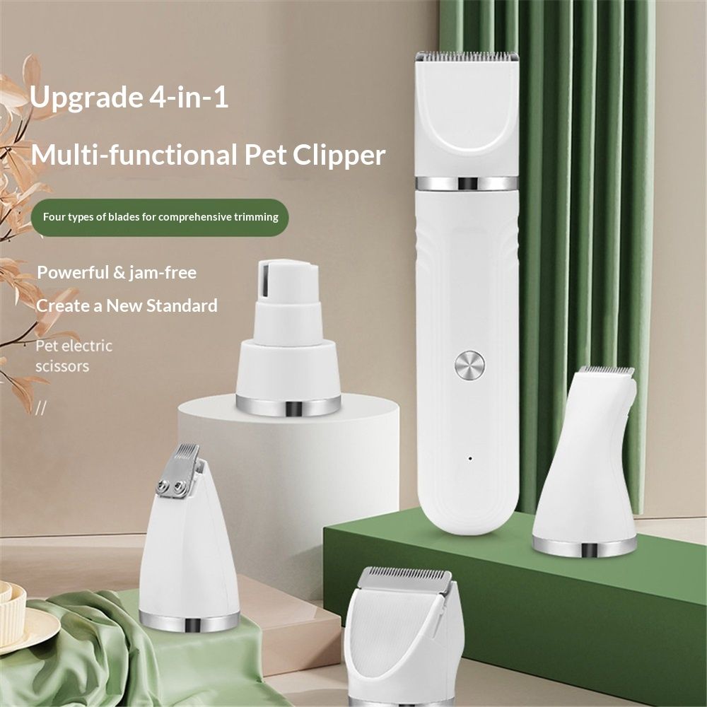 Dog Clippers Grooming Kit Hair Clipper-Low Noise Paw Trimmer- Rechargeable - Cordless Quiet Nail Grinder Shaver for Cats and Other Pets