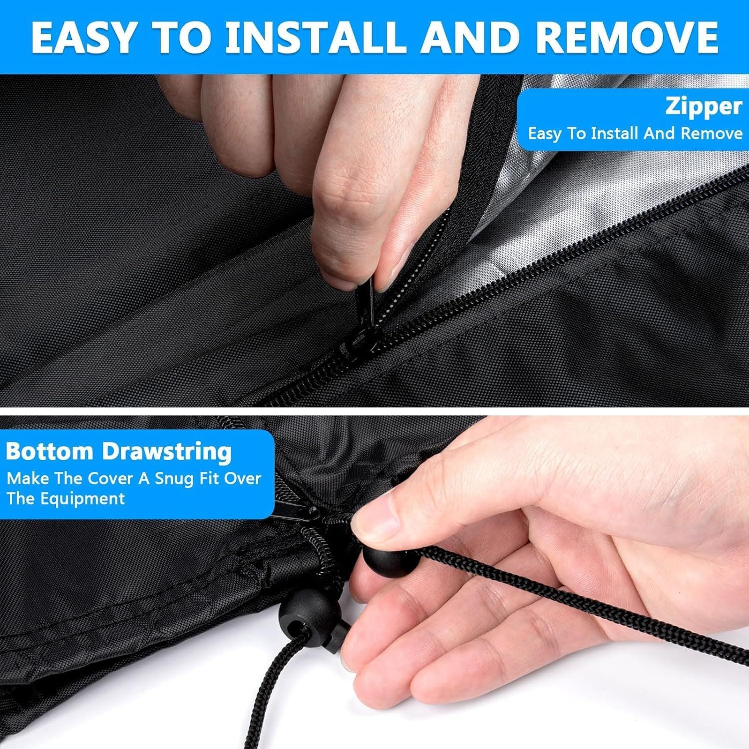 Gym Rack Cover with Waterproof Zipper, Protective Cover for Squat Rack/Weight Lifting Rack/Home Gym Workout Equipment-Indoor or Outdoor