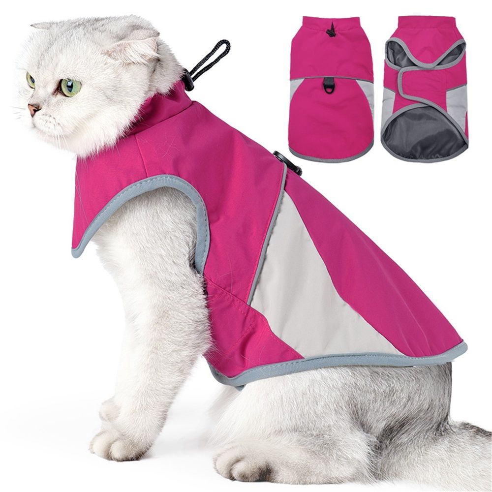 Dog/cat Jacket Outdoor Indoor Activities Waterproof Windproof Reflective Dog Cold Weather Winter Coat Vest Autumn Pet Apparel for Small Medium Large Dog/cat (M)