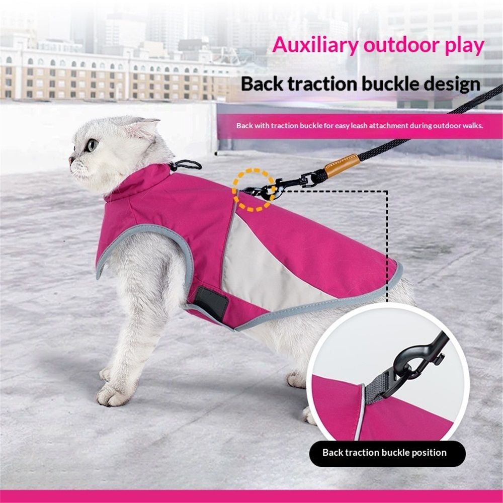 Dog/cat Jacket Outdoor Indoor Activities Waterproof Windproof Reflective Dog Cold Weather Winter Coat Vest Autumn Pet Apparel for Small Medium Large Dog/cat (M)