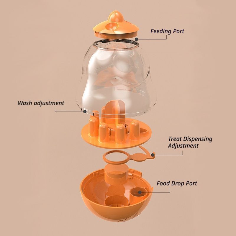 2Pcs Pet Tumbler Feeder Puzzle Toy Pet Training Dispenser-yellow