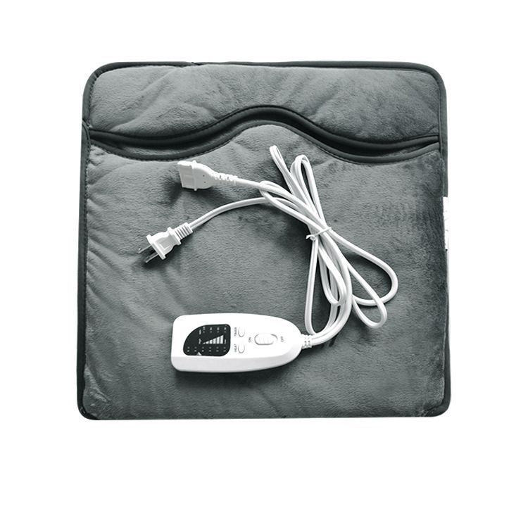 Electric Foot Warmer Mat, Dark Grey Double-Sided Heating Foot Blanket with 6 Temperature Settings and Even Heating