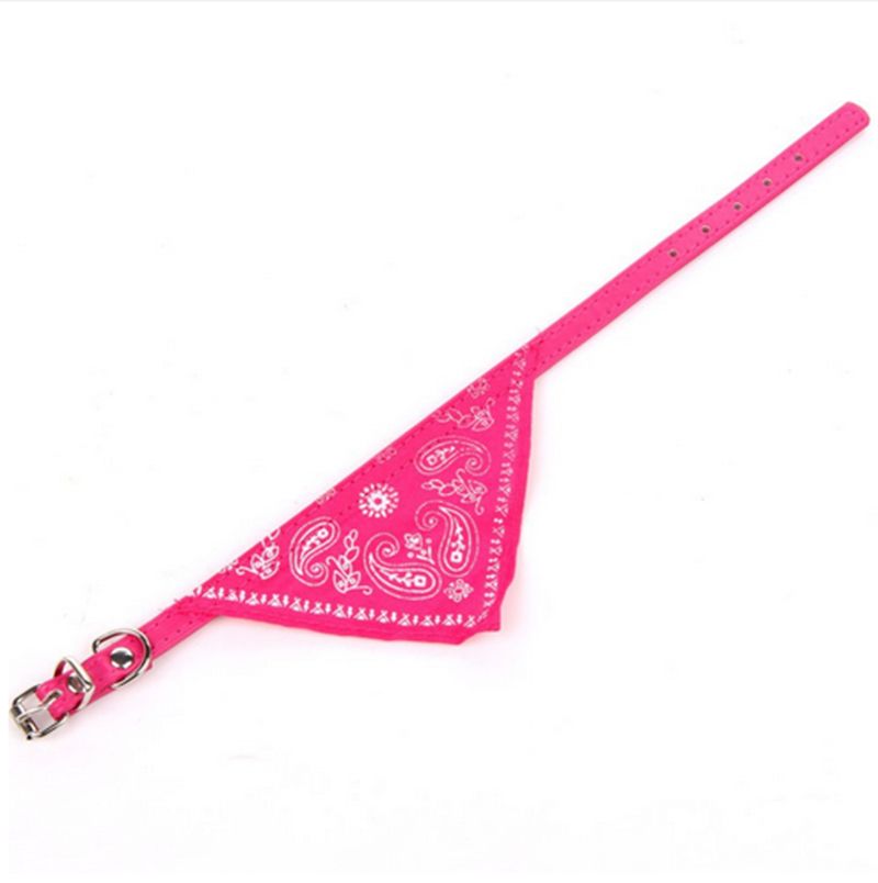 Dog collar bandana scrunchie scarf, red