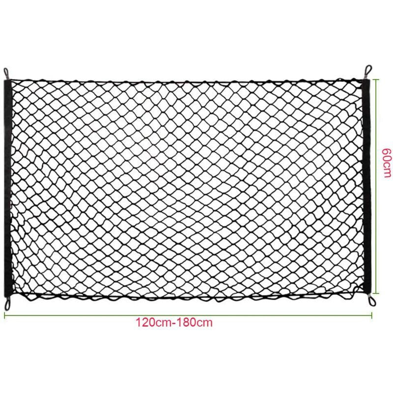 Car Luggage Net, Elastic Nylon Trunk Net Protective Net Multifunction Partition Net for Pet Trunk Storage Dogs, 115 x 60cm