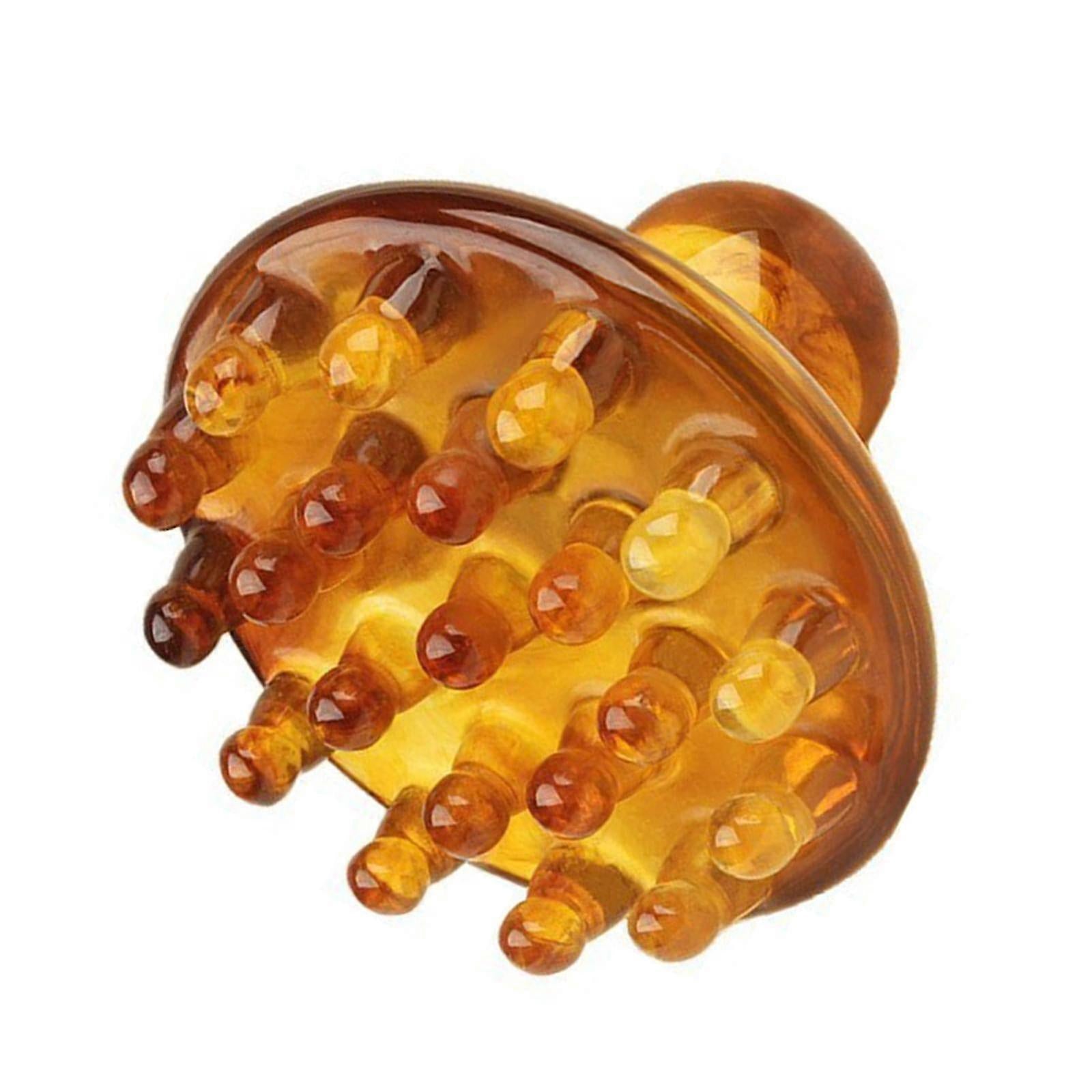 Manual Head Massage Comb Brush, Round Smooth Guasha Tool for Scalp & Travel Use