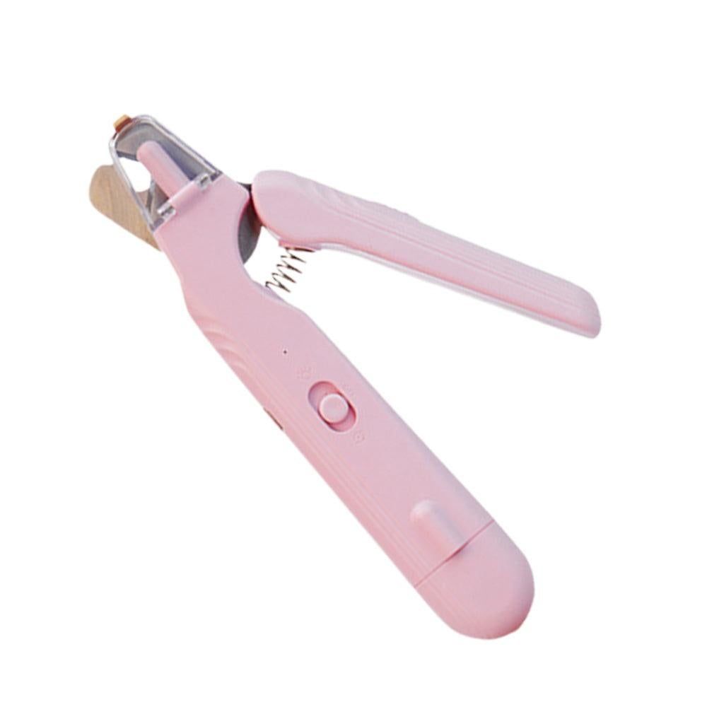2-in-1 Pet Nail Grinder with LED Lights USB Rechargeable Dog Nail Clippers Cats Claw Trimmer Pink