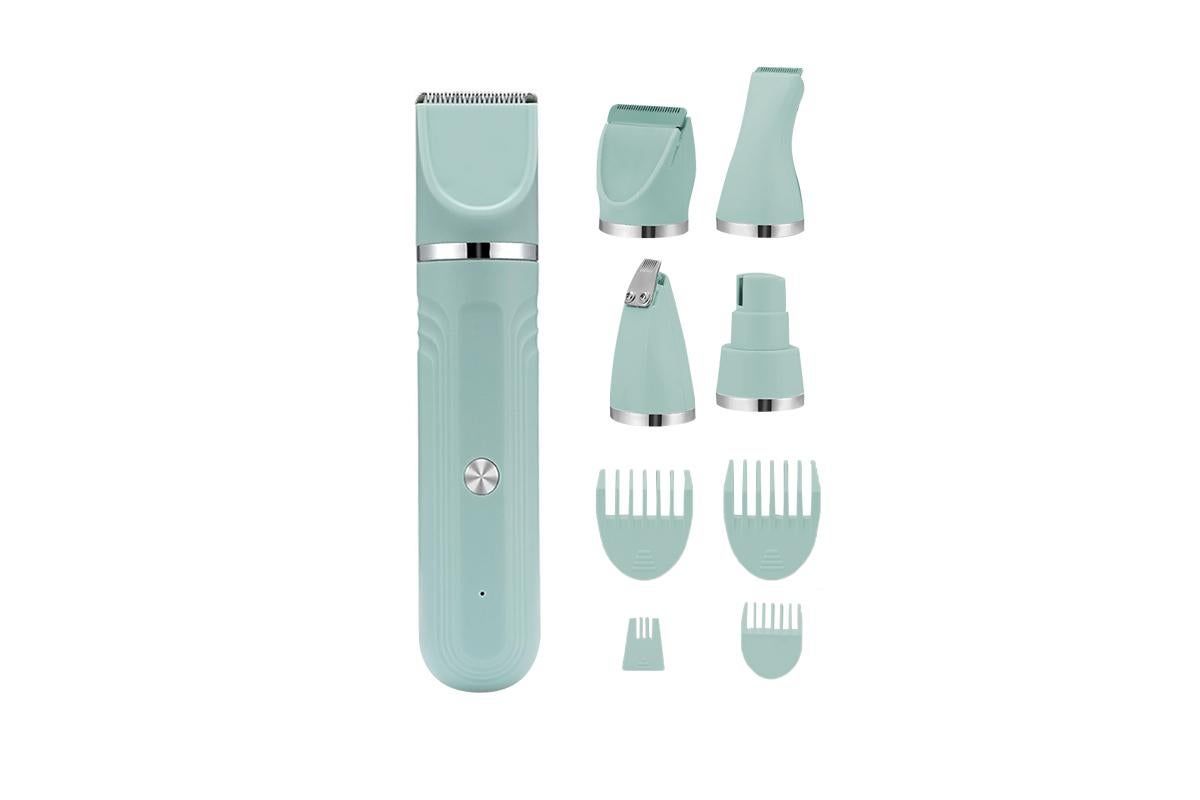 4-in-1 Dog Clipper Dog Grooming Kit with 4 Blade Heads -Green