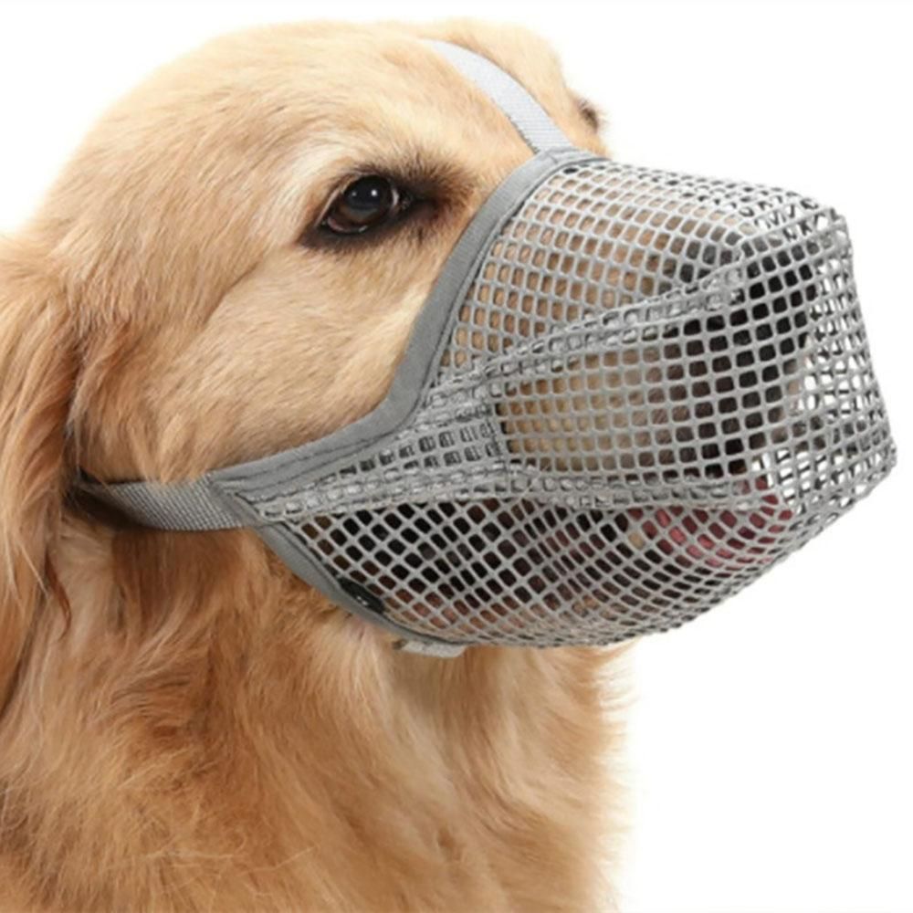 Soft Mesh Covered Dog Muzzle with Adjustable Straps Anti-Biting Breathable Pet Muzzle XL