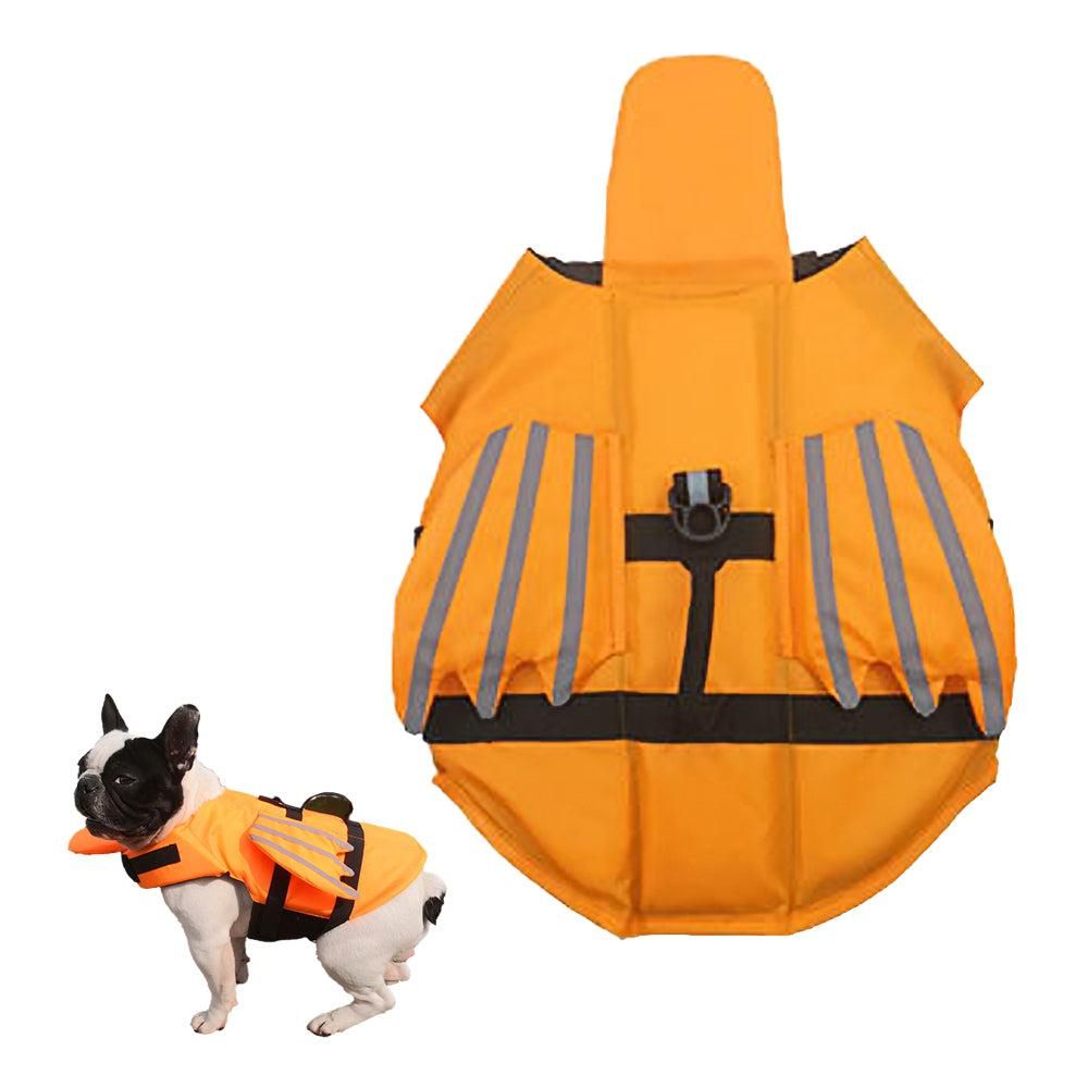 Dog Life Jacket Wings Pet Life Vest Adjustable Dog Flotation Swim Vest Blue - S