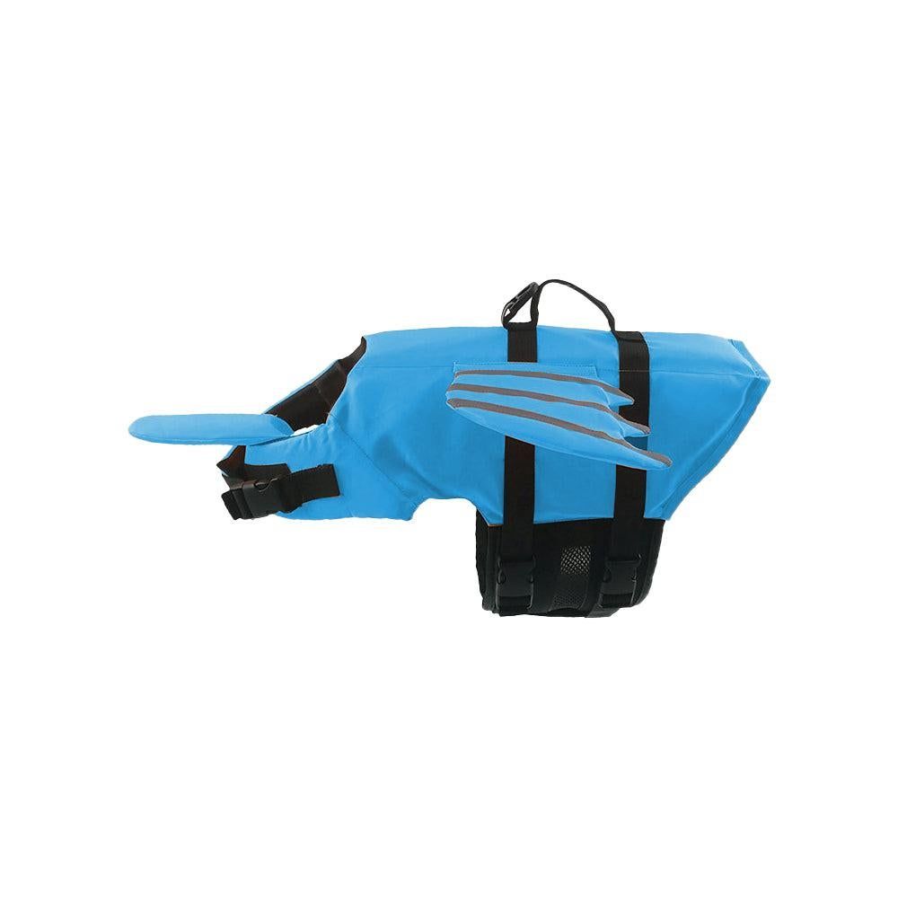 Dog Life Jacket Wings Pet Life Vest Adjustable Dog Flotation Swim Vest Blue - L