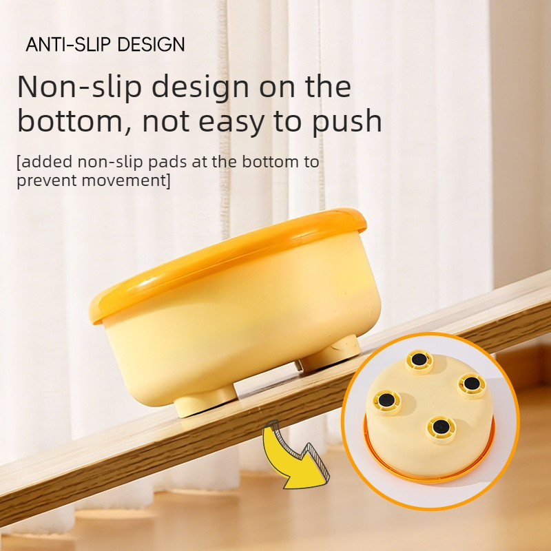 Anti-Splash Floating Pet Water Bowl, 1500ml Large Capacity, Tip-Proof and Chin-Dry Design - Yellow