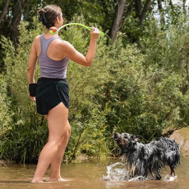 Dog Ball Launcher Outdoor Interactive Tennis Ball Thrower for Pets