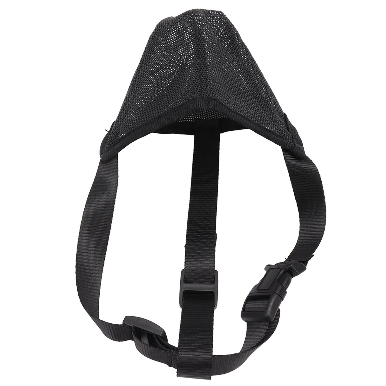 Dog Muzzle Soft Mesh Poisoned Bait Protection Pet Mouth Cover with Adjustable Straps for Small Medium Large Dogs 13x16cm / 5.1x6.3in
