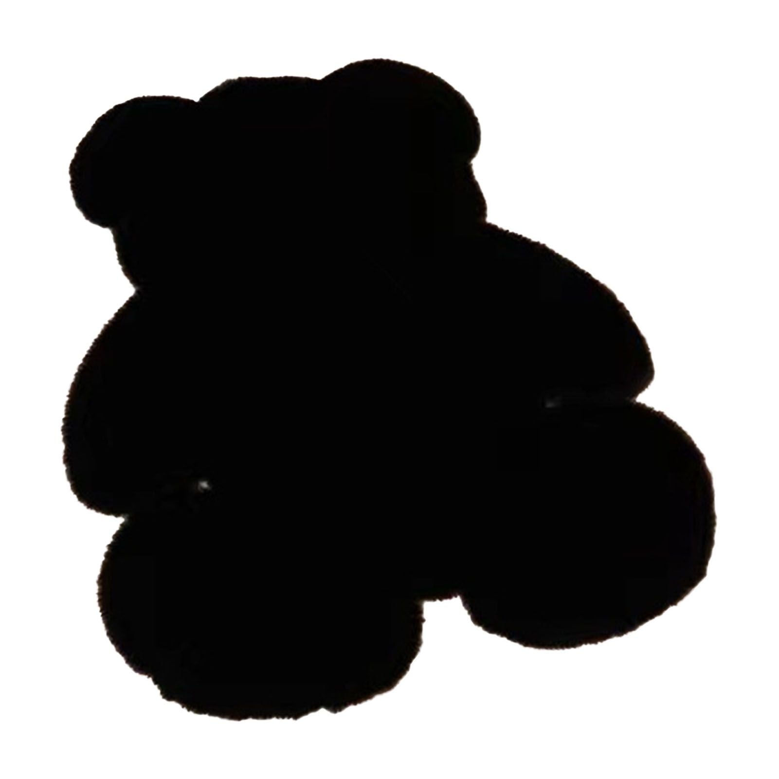 Cute Bedroom Rug Soft Bear Shaped Shaggy Floor Mat for Kids Teen Girls Room Floor Living Room Black 45x60