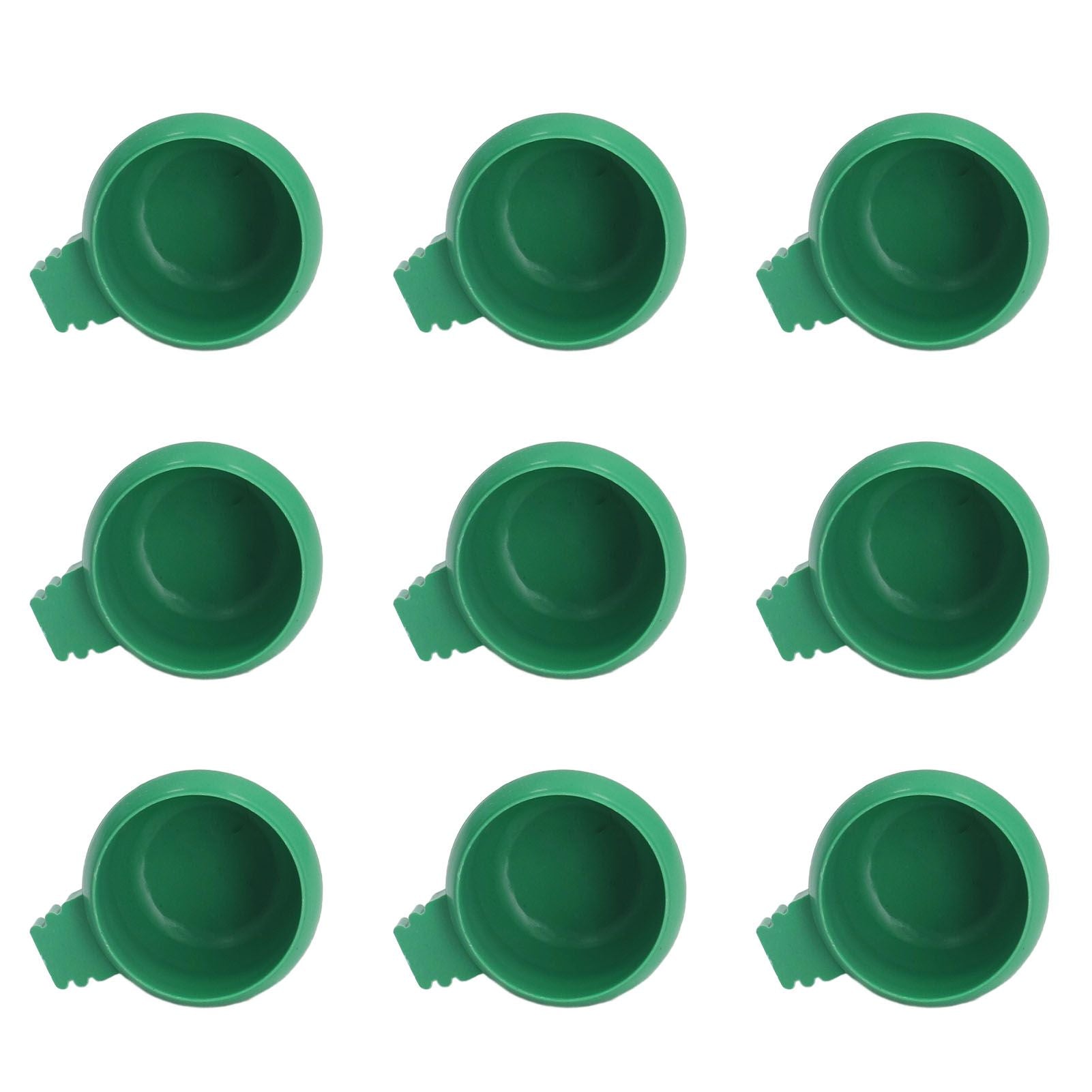 25Pcs Mini Bird Parrots Food Water Bowl Inlay Installation Round Green Parrots Small Food Water Bowl for Farms Home S