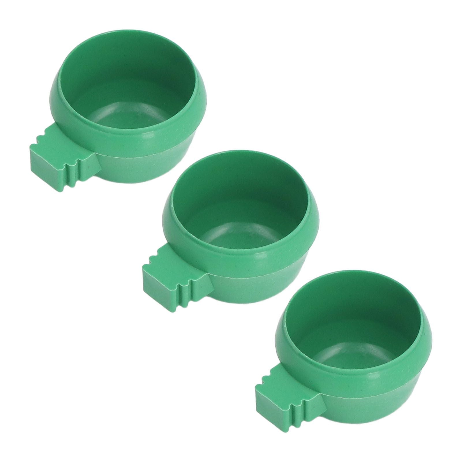 25Pcs Mini Bird Parrots Food Water Bowl Inlay Installation Round Green Parrots Small Food Water Bowl for Farms Home S