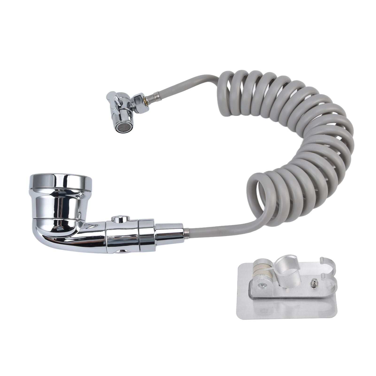 Sink Shower Sprayer Stretchy Hose Adjustable Mode Faucet Sprayer Attachment for Shampooing Pet Bathing