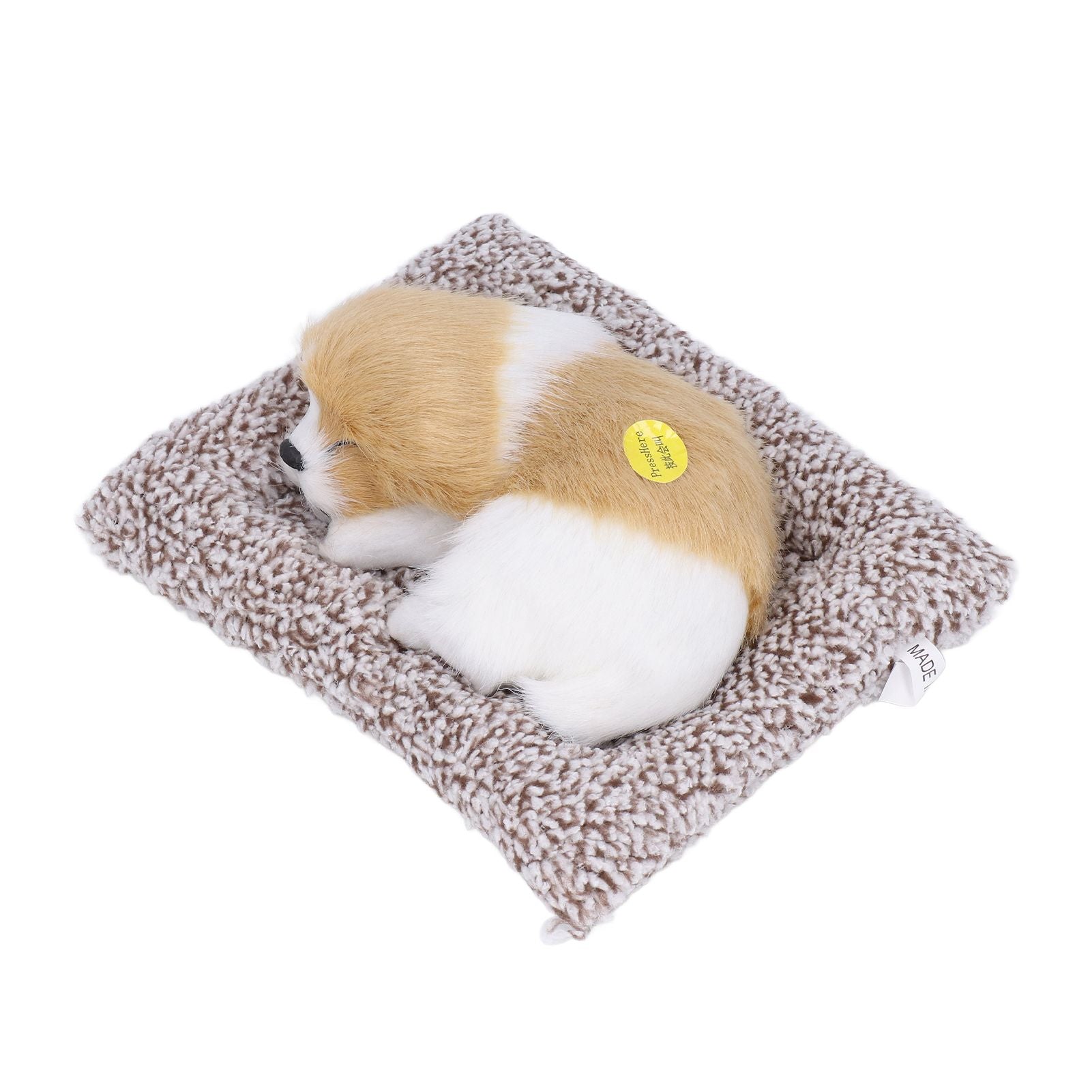 Realistic Sleeping Dog Adorable Sleeping Puppy Children Toys Decorations Gifts for Boys GirlsDirt White Block Nap Dog