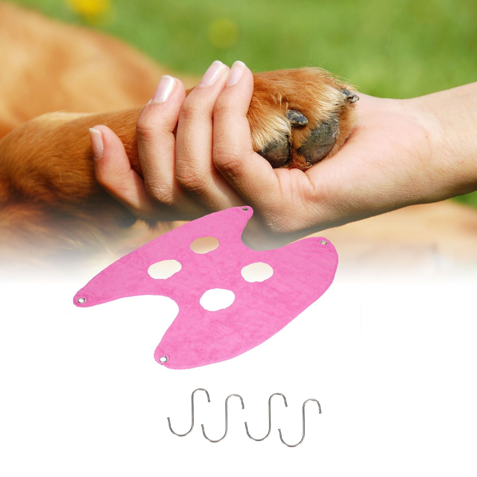Pet Grooming Sling Dog Grooming Sling Hammock Helper for Bathing Washing Nail ClippingM Rose Red