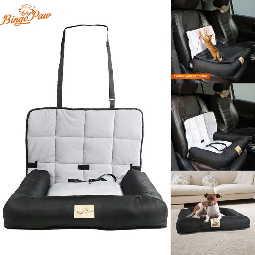 Waterproof Dog Car Seat Bed with Safety Belt