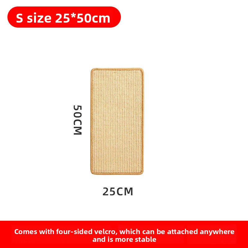 3-PCS Self-Adhesive Sisal Cat Scratching Mat Vertical Wall Mounted Scratcher Board for Furniture Protection(25cm*50cm)