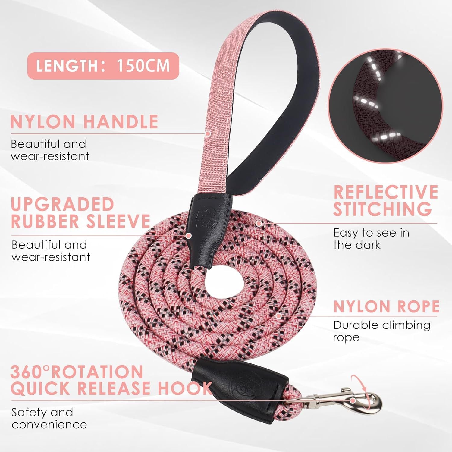 M Size Black Waterproof Reflective Saddle-Style Dog Harness & 1.5M Leash Set - Breathable Anti-Choke Escape-Proof Step-In Walking Gear