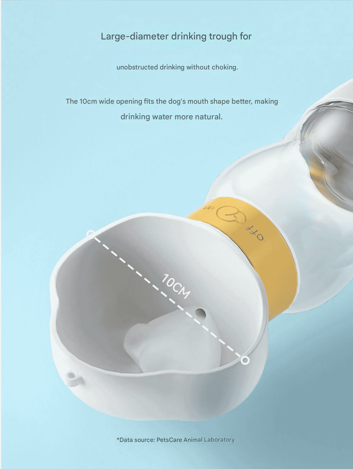 White 600ml Portable Dog Water Bottle - Leak-Proof Pet Travel Water Dispenser, Cloud-Shaped Drinking Bowl, Twist-to-Dispense Design, BPA-Free HIPS/PET Material for Walking Hiking Travel