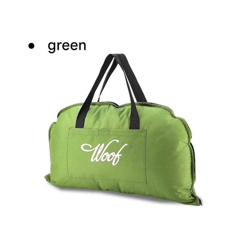 Green S size Portable Foldable Pet Bed Mat – Waterproof Travel Dog Bed and Cat Cushion with Carry Handles, Removable Washable Cover, Plush Comfort Padding for Indoor and Outdoor Use