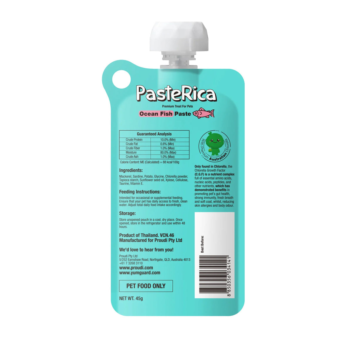 Yumguard Paste Rica Dog & Cat Treat - Ocean Fish 45g