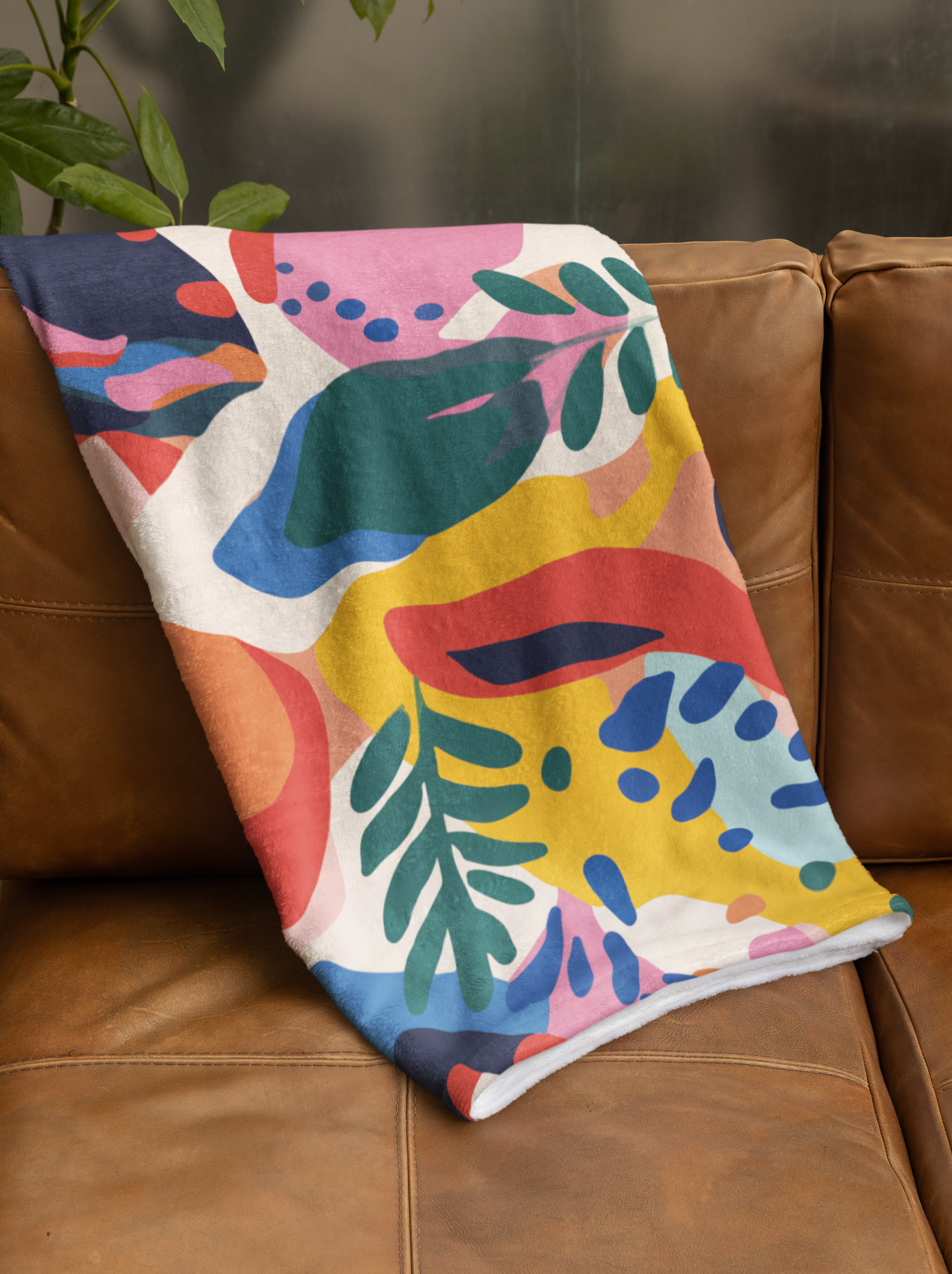 Soft Fleece Sherpa Dog Pet Blanket 100 x 75cm - Multicolour