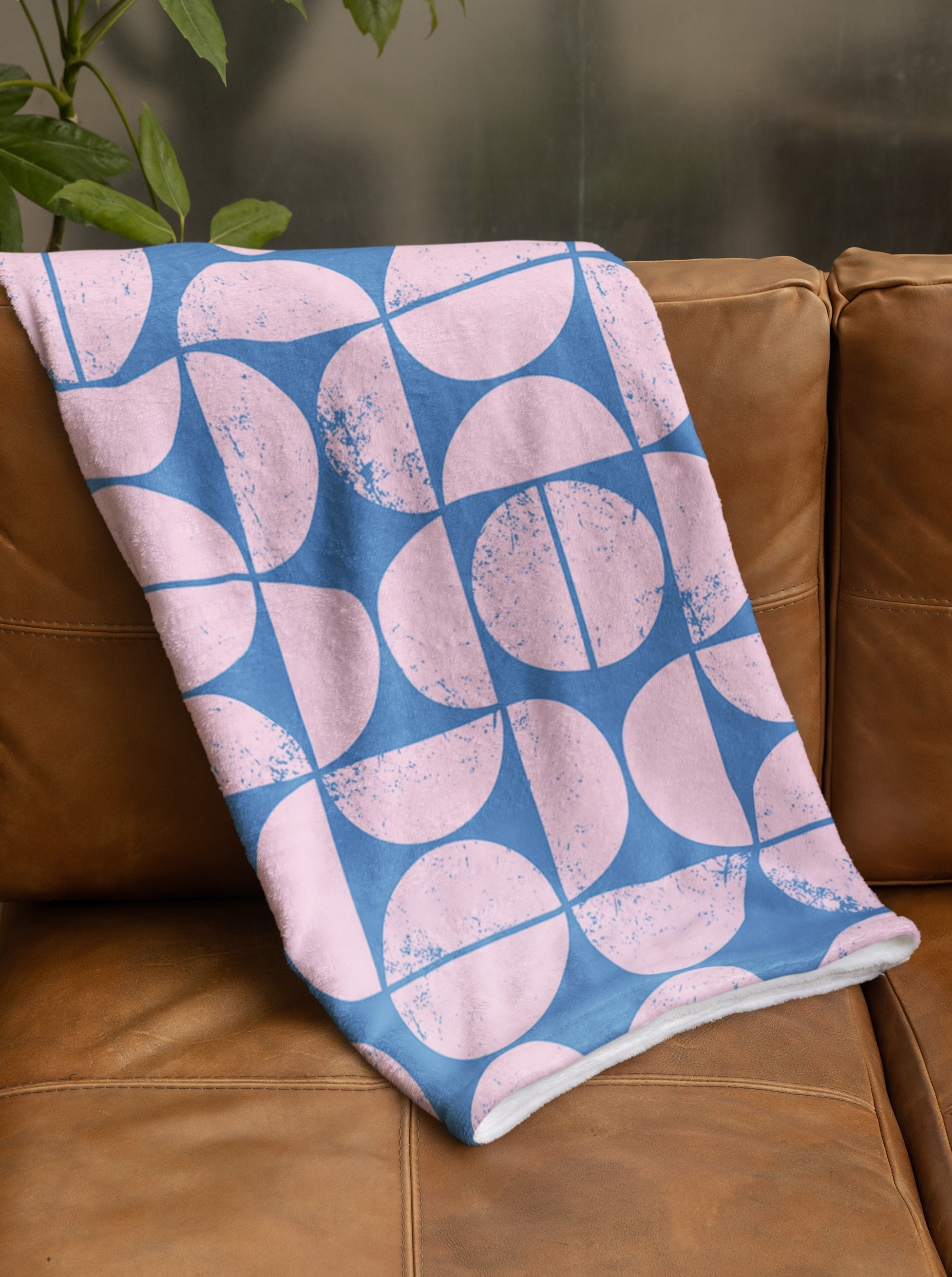 Soft Fleece Sherpa Dog Pet Blanket 100 x 75cm - Retro