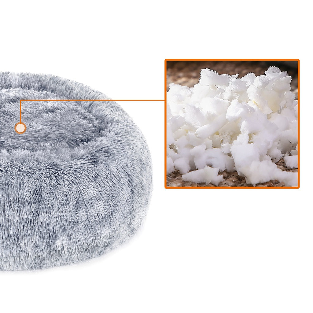 FEANDREA 50cm Dog Bed with Removable Washable Cover Grey Petsby | Pet Essentials