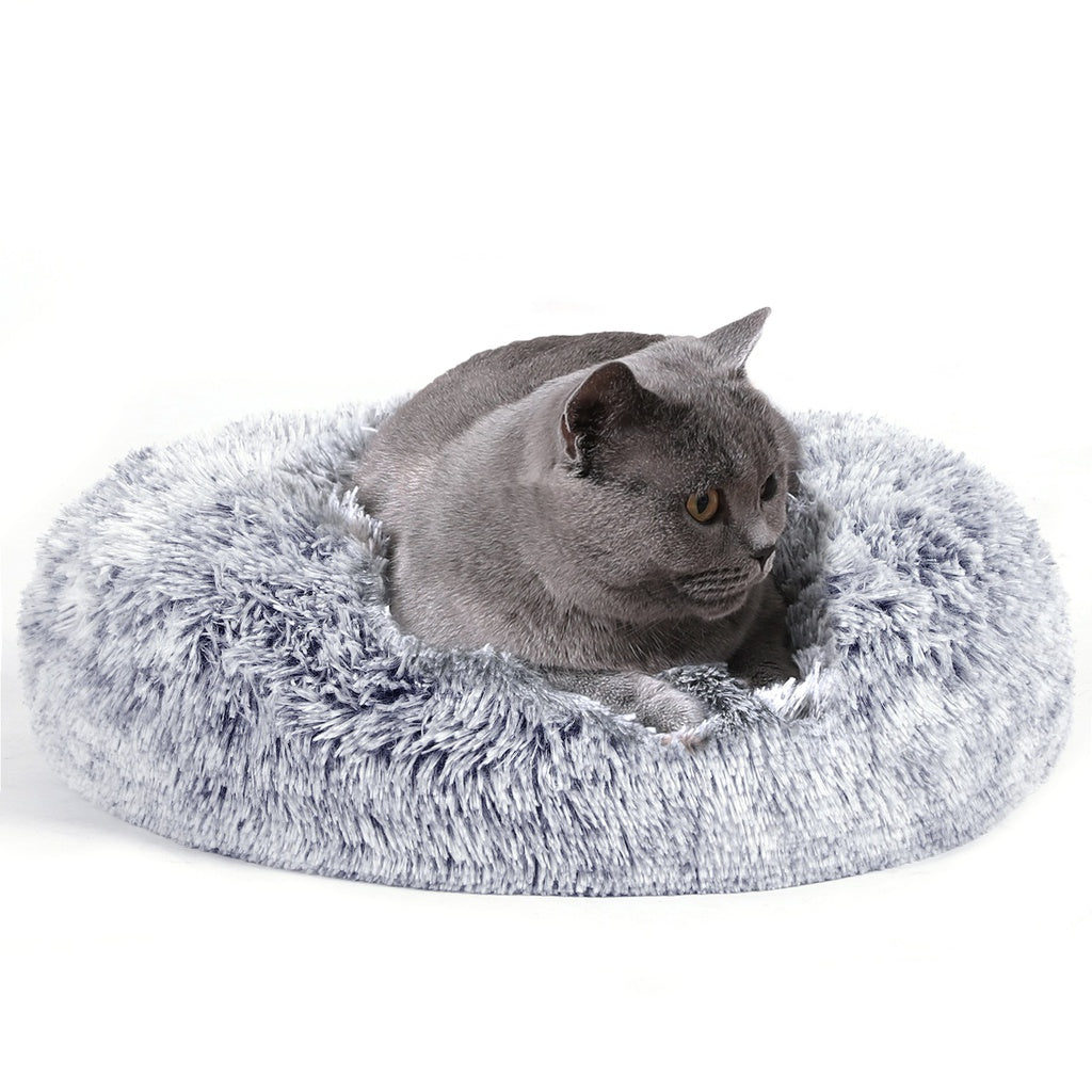 FEANDREA 50cm Dog Bed with Removable Washable Cover Grey Petsby | Pet Essentials