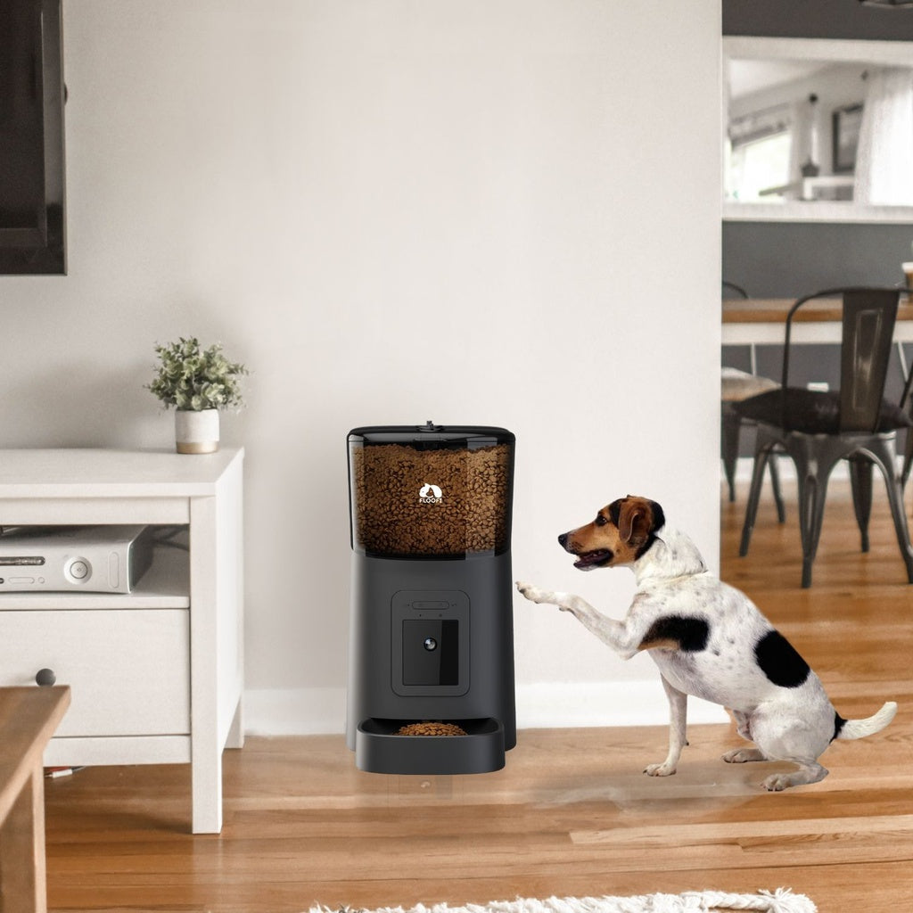 Floofi Smart Pet Feeder with Camera - Black