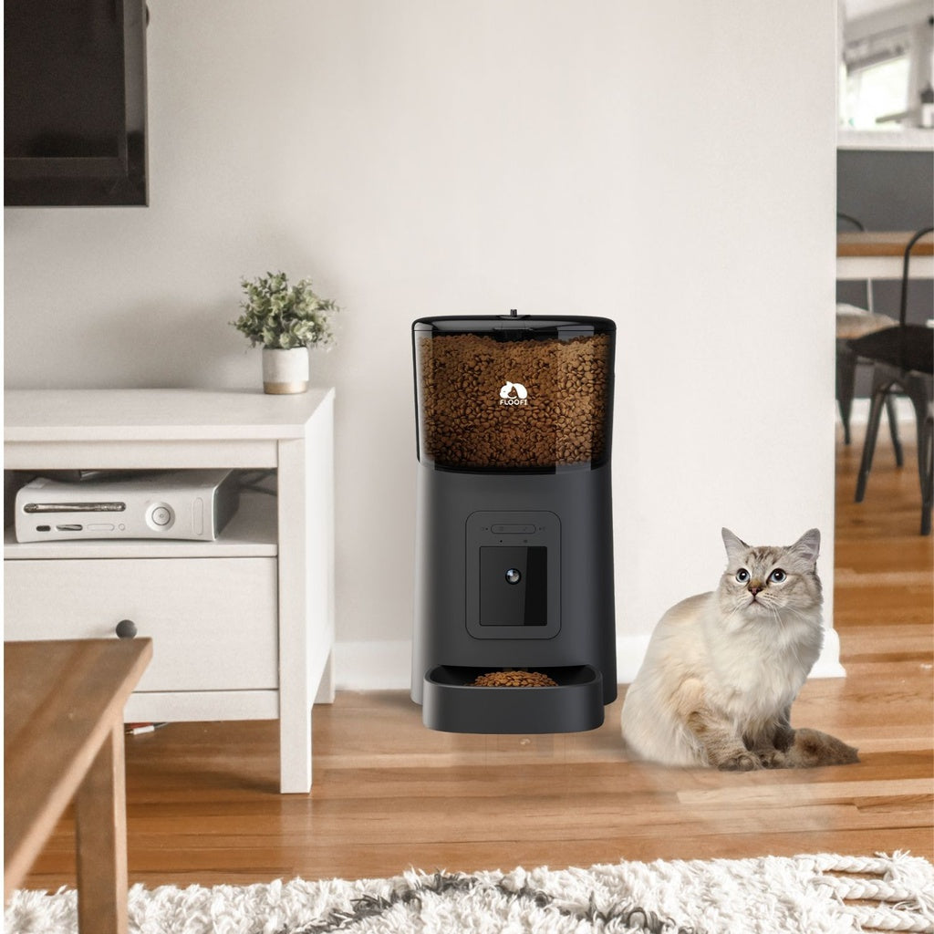 Floofi Smart Pet Feeder with Camera - Black