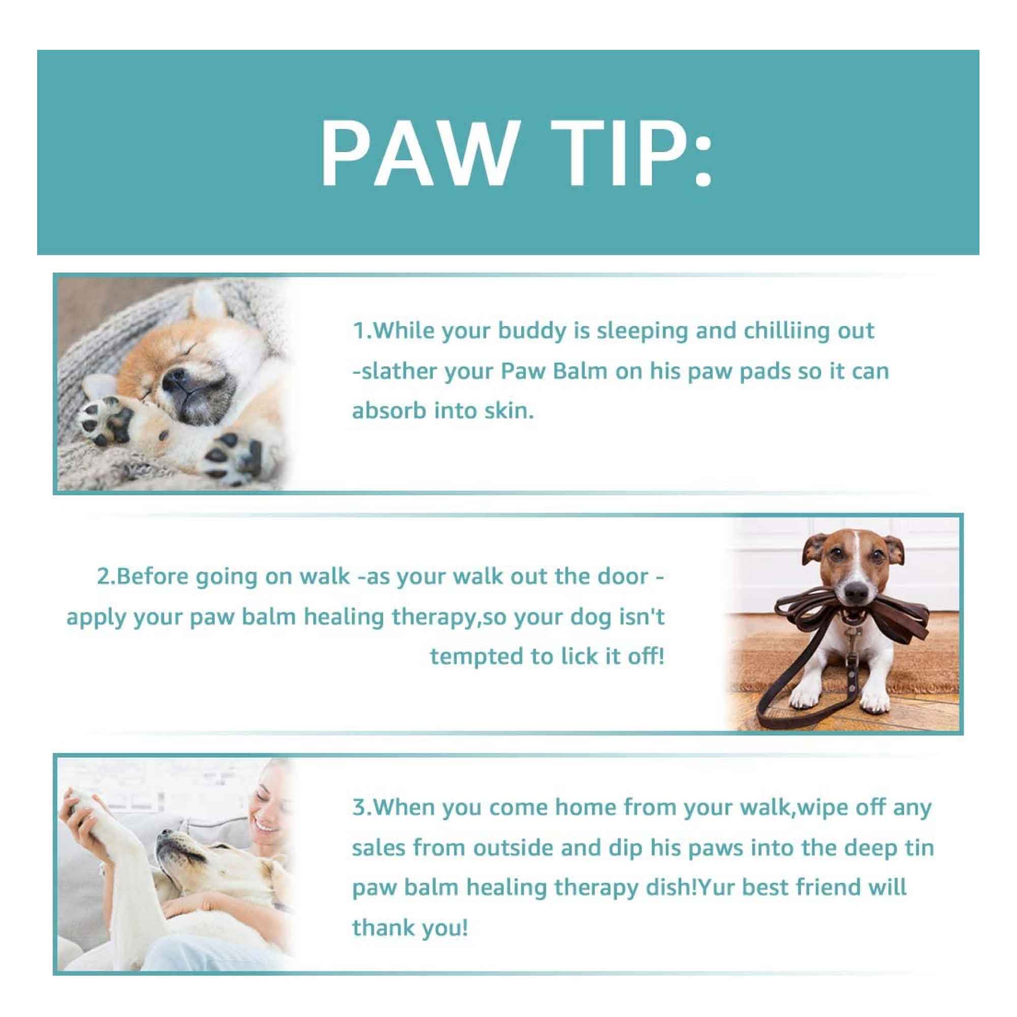 60g Pet Paw Balm - Dog or Cat Natural Organic Nose Soother Wax Ointment Cream