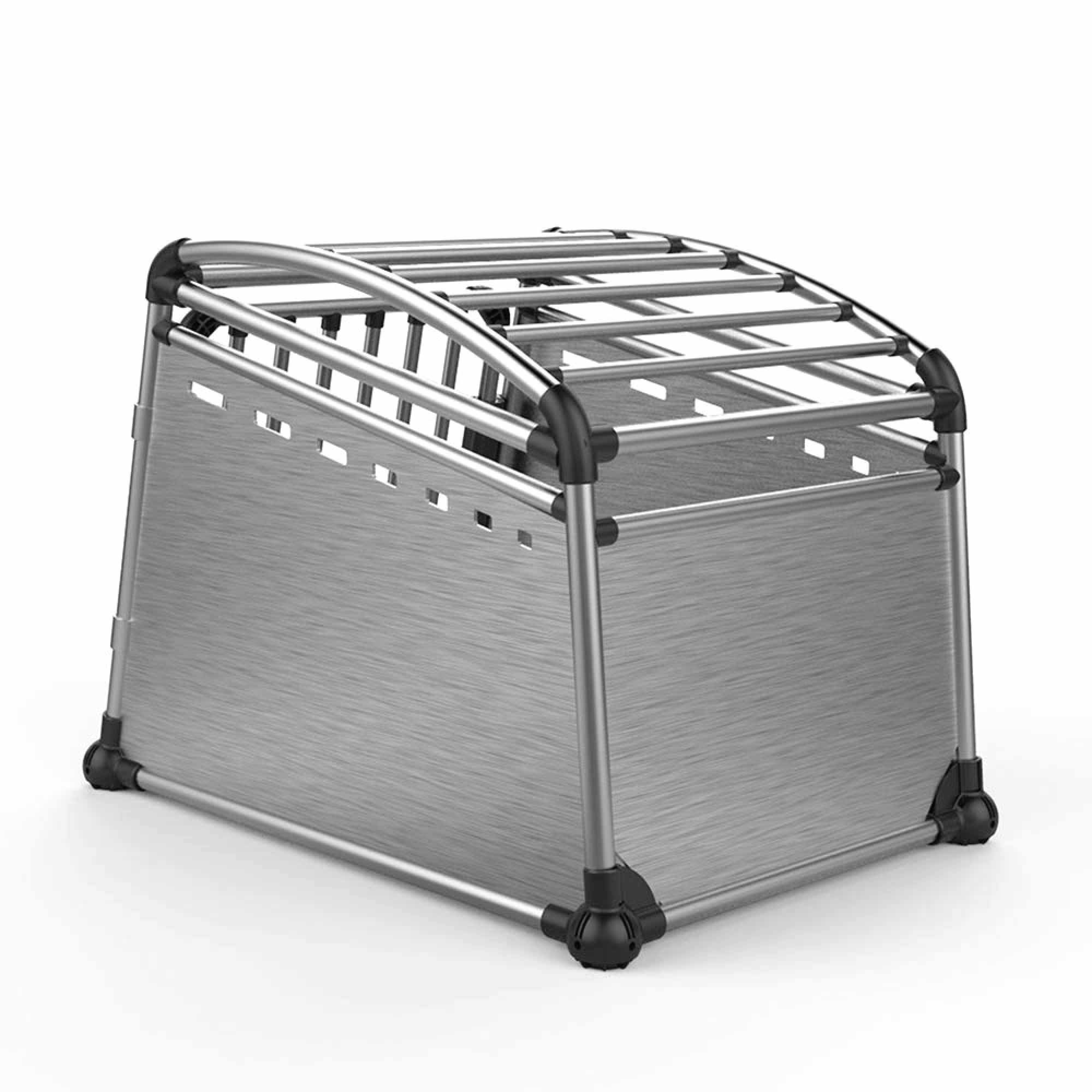 Aluminium Dog Travel Crate 63x68x88cm - Large Pet Car Transport Cage Kennel Box