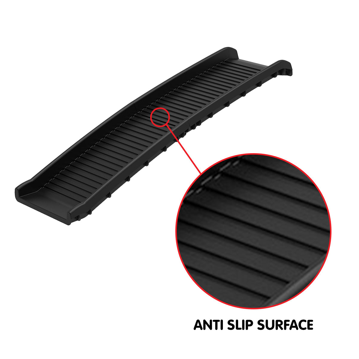 Furtastic Foldable Car Dog Ramp Vehicle Ladder Step Stairs - Black Petsby | Pet Essentials